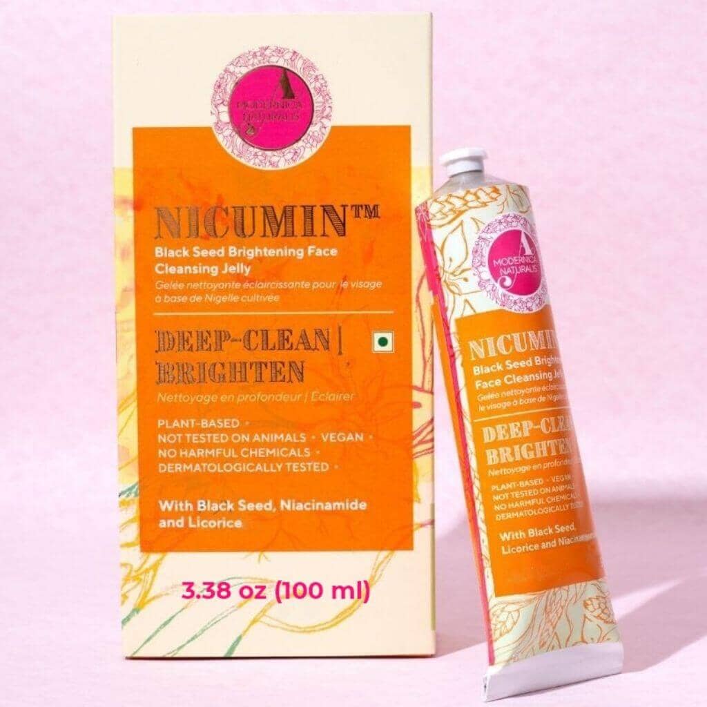 Nicumin Black Seed Brightening Face Cleansing Jelly - With Potent Extracts of Kalonji Seed, Licorice and Saffron Enriched With Niacinamide Face wash A Modernica Naturalis