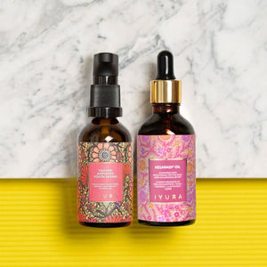 Round-the-Clock Beauty Lock - Kesaradi Oil and Yauvari Amplified Youth Spring Beauty set iYURA