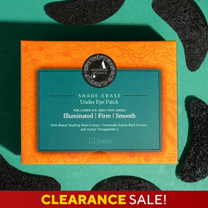Shade-Erase Under-Eye Patches – Brighten, De-Puff, Instantly Cool Dull, Dark Under-Eyes – Innovative Formula with Jasmine, Arjuna & Tetrapeptides – Best Charcoal Under-Eye Patches for Mature Skin - With Clinically Tested Ingredient Combinations