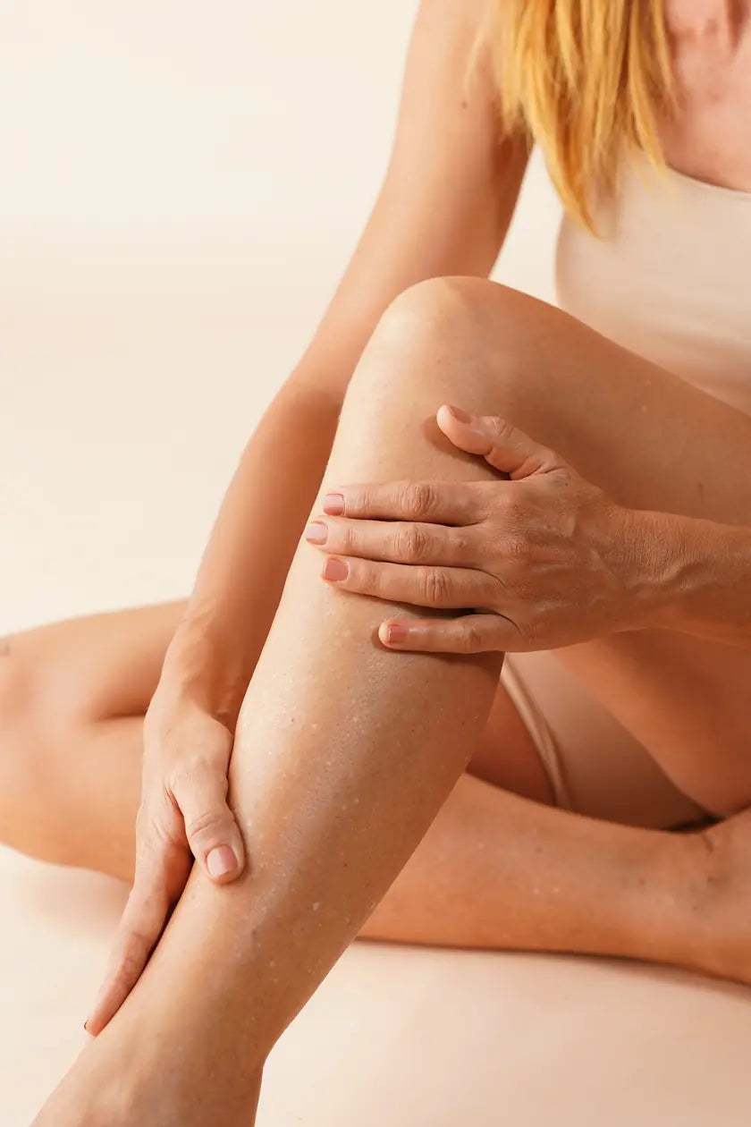 Applying to the leg