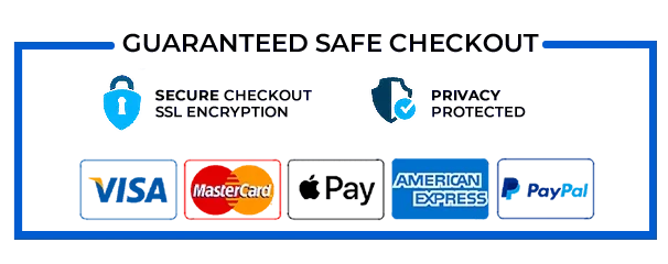 Guaranteed safe checkout — SSL encryption, privacy protected. Visa, Mastercard, Apple Pay, American Express, PayPal.