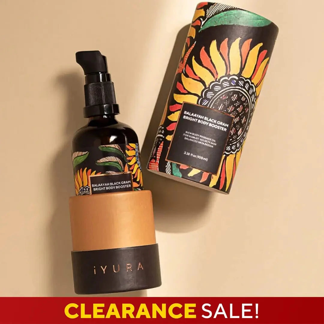 Balaayah Black Gram Bright Body Booster - With Sweet & Citrusy Aroma of Jasmine, Cardamom, Orange and Lemongrass Body Oil iYURA 