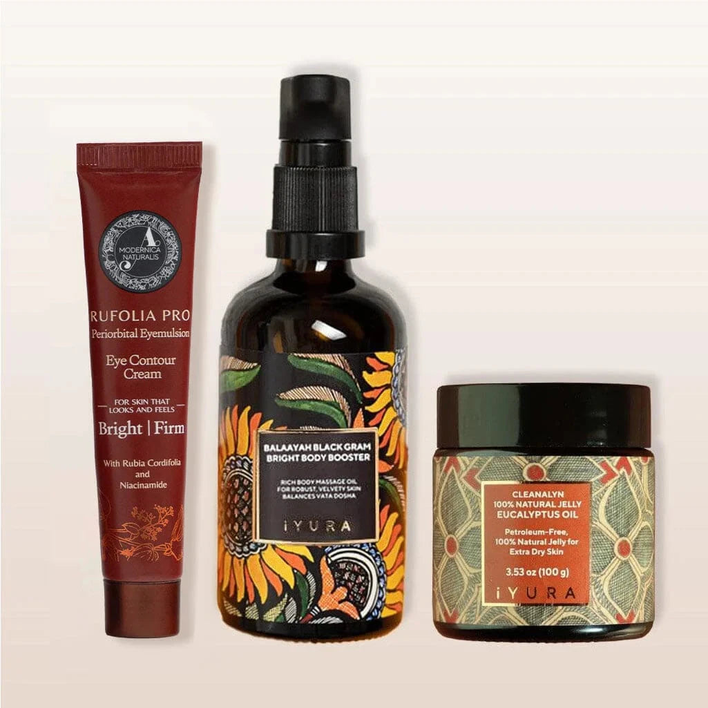 Beauty Essentials Kit: 3 Beloved Ayurvedic Essentials with Pro Beauty set iYURA 