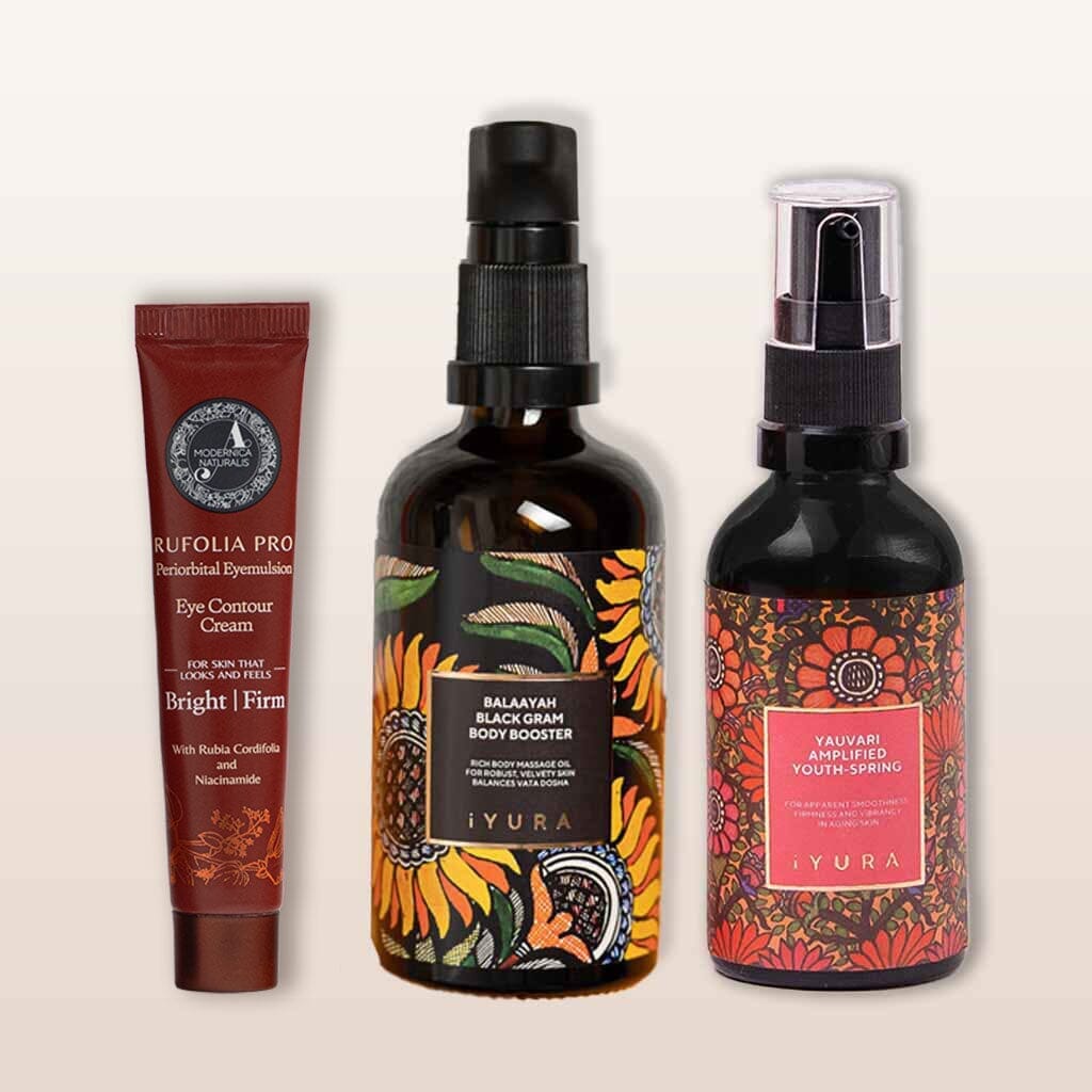 Bestsellers Bundle: Perfect Bundle for Dry, Mature & Aging Skin with Pro Beauty set iYURA 
