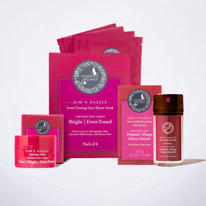 Dim N Dazzle Complete Even-Tone & Glow Trio Beauty set A Modernica Naturalis 