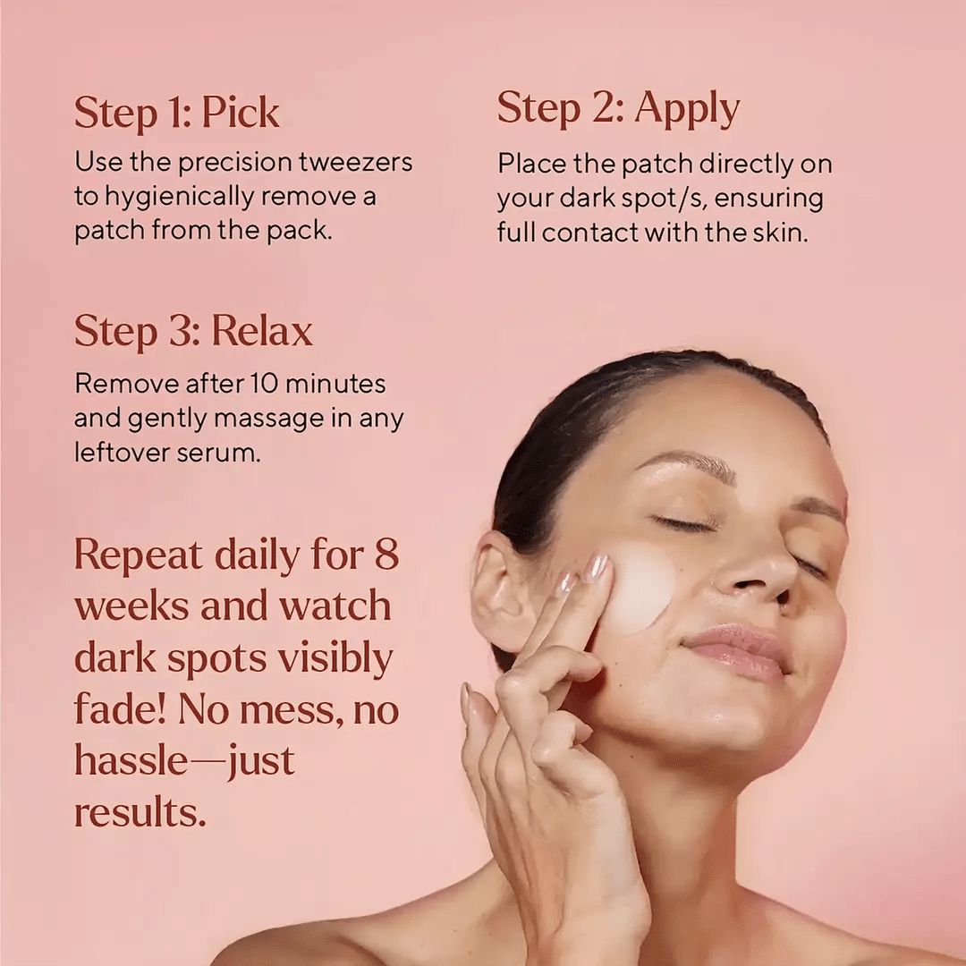 Dim N Dazzle Dark Spot Patch - Fades the Look of Stubborn Dark Spots & Patchy Discoloration— Powered with East Indian Globe Thistle, Chebulic Myrobalan, Niacinamide and Glycolic Acid— Best Dark Spot Patch For Hyper-Even, Crystal-Clear Complexion The Ayurveda Experience 