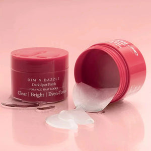 Dim N Dazzle Dark Spot Patch - Fades the Look of Stubborn Dark Spots & Patchy Discoloration— Powered with East Indian Globe Thistle, Chebulic Myrobalan, Niacinamide and Glycolic Acid— Best Dark Spot Patch For Hyper-Even, Crystal-Clear Complexion The Ayurveda Experience 