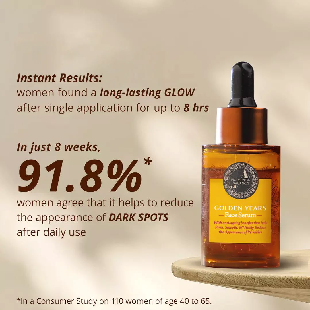 Golden Years - Face Serum For Age Spots, Clear Complexion & Unwrinkled-Appearance Face Serum A Modernica Naturalis 