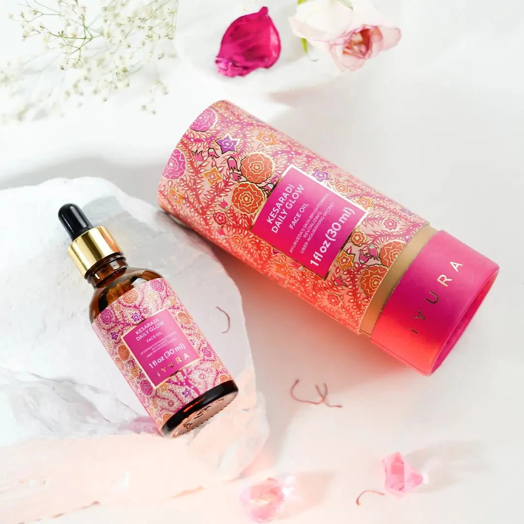 Kesaradi Daily Glow - Face Oil Moisturizer for Dry Skin or Sensitive Skin - Natural Skincare for Glowing Skin Face oil iYURA 