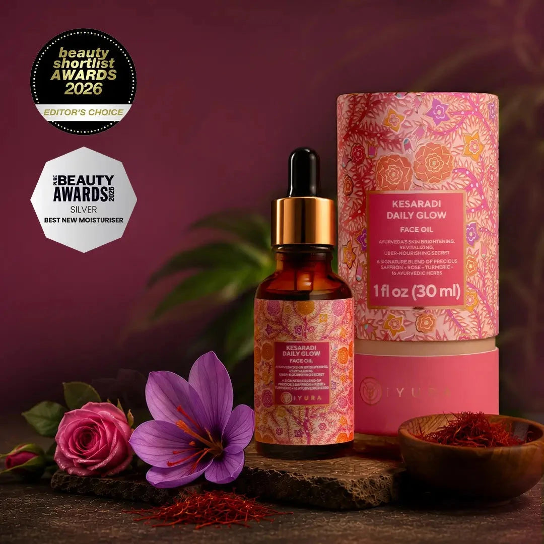 Kesaradi Daily Glow - Face Oil Moisturizer for Dry Skin or Sensitive Skin - Natural Skincare for Glowing Skin Face oil iYURA 