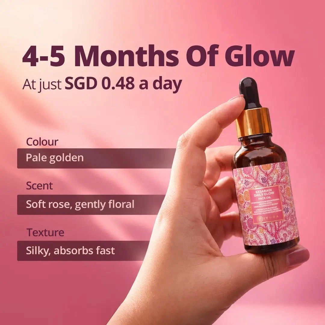 Kesaradi Daily Glow - Face Oil Moisturizer for Dry Skin or Sensitive Skin - Natural Skincare for Glowing Skin Face oil iYURA 