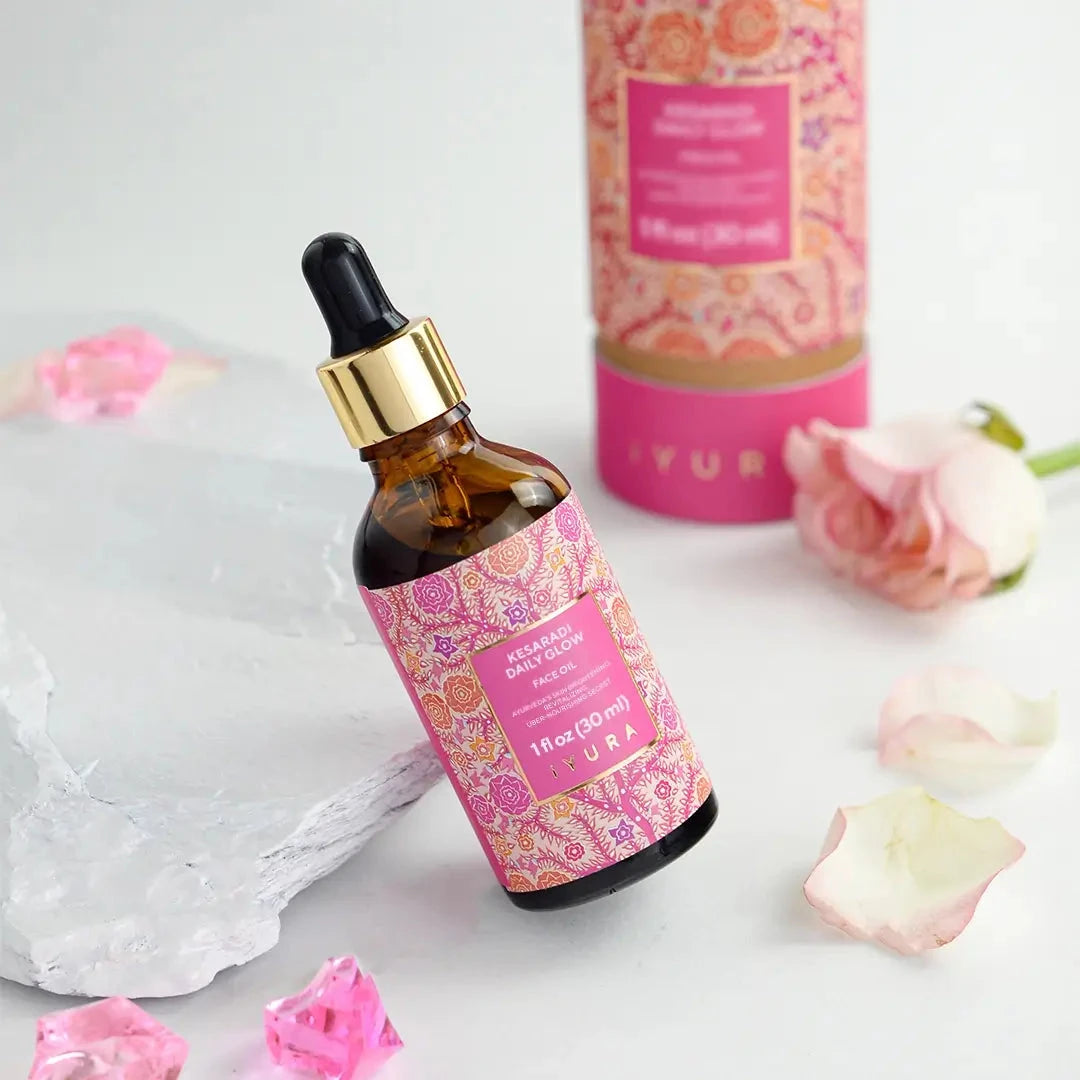 Kesaradi Daily Glow - Face Oil Moisturizer for Dry Skin or Sensitive Skin - Natural Skincare for Glowing Skin Face oil iYURA 