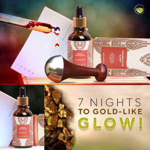 Manjish Glow Elixir with Kansa Wand for Face & Body Beauty set The Ayurveda Experience 