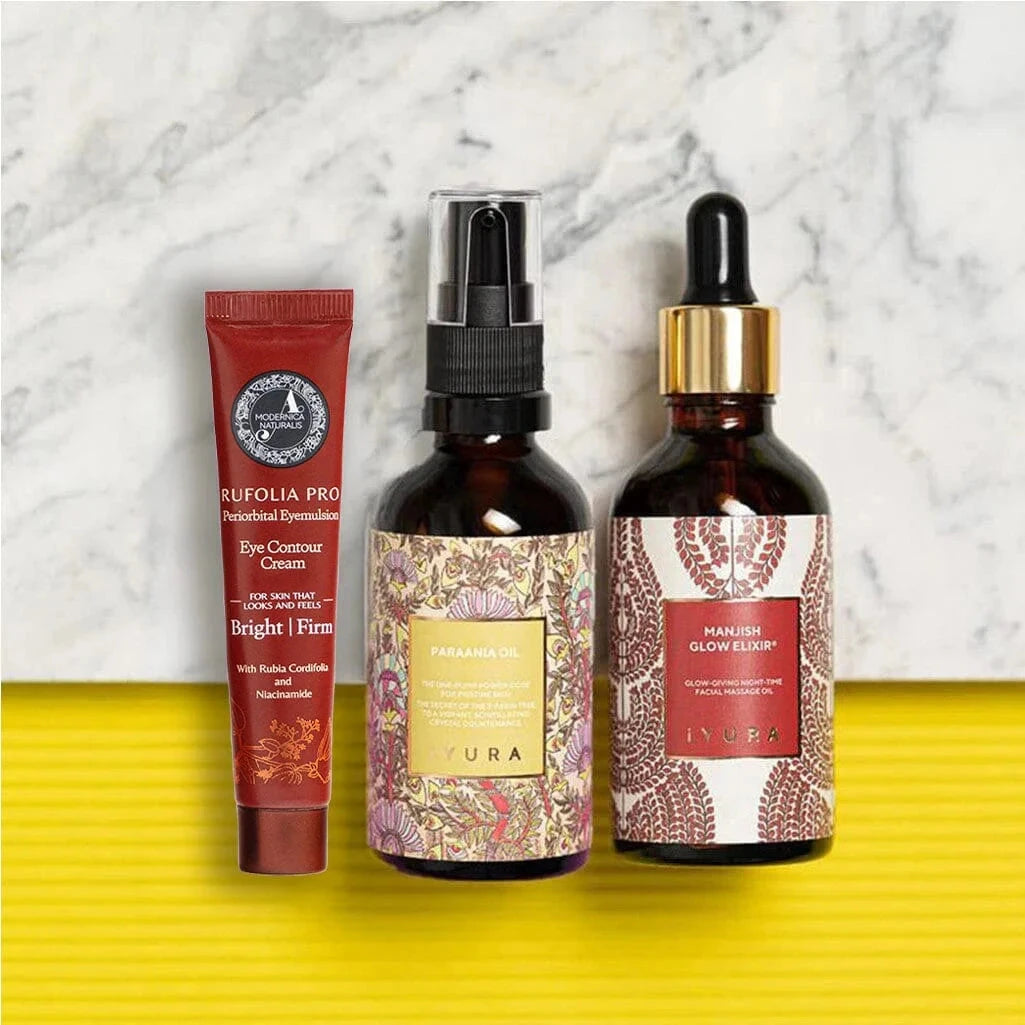 Manjistha Magic Trio – For The Appearance of Uneven Skin, Age Spots, Sun Spots & Dark Circles Beauty set iYURA 