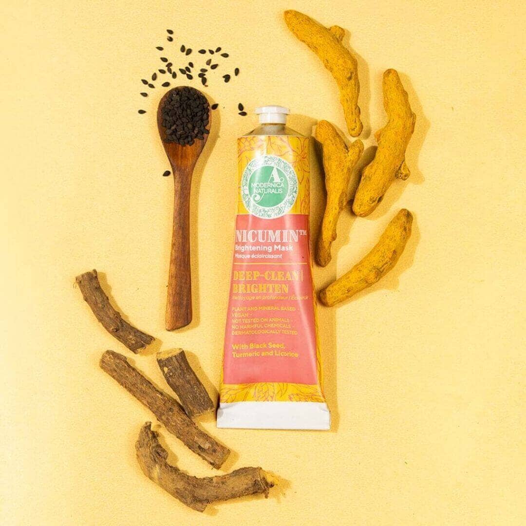 Nicumin Brightening and Even Toning Face Mask - With Black Seed, Turmeric and Licorice Face Mask A Modernica Naturalis 