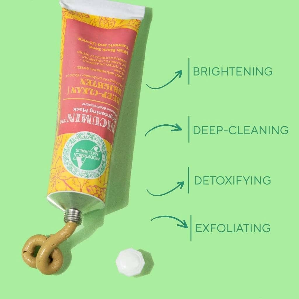 Nicumin Brightening and Even Toning Face Mask - With Black Seed, Turmeric and Licorice Face Mask A Modernica Naturalis 