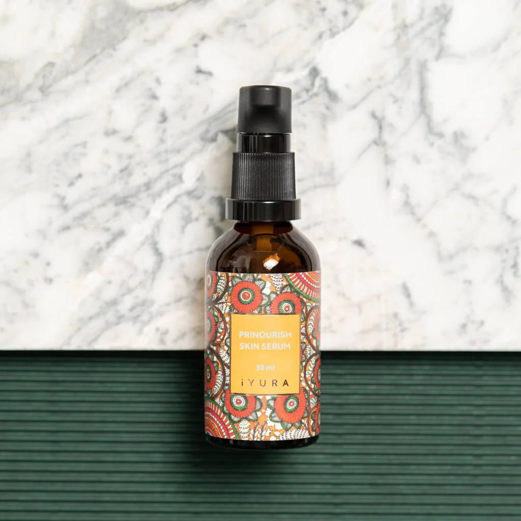 Prinourish Skin-Enriching Superfood Serum - With Almond Oil, Olive Oil, Turmeric, Mango and More Ayurvedic Herbs Face oil iYURA 