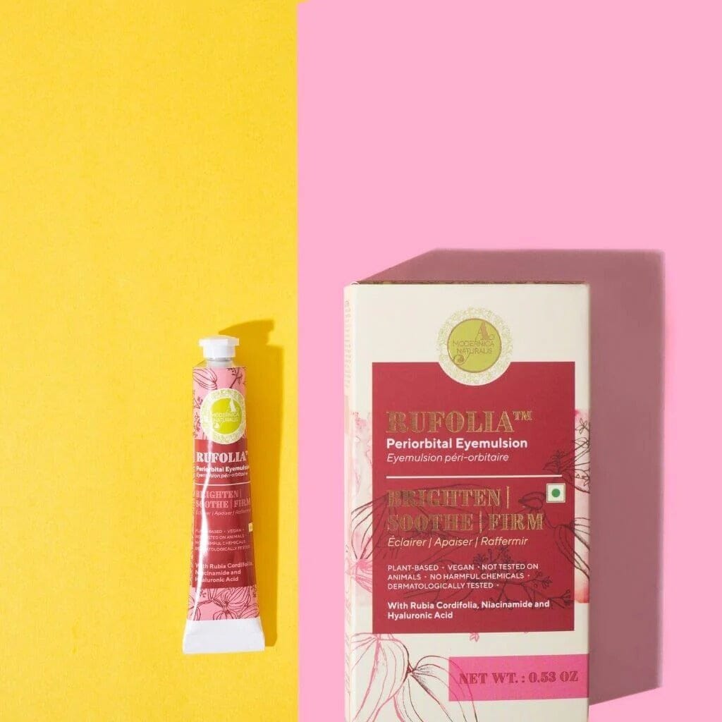 Rufolia Periorbital Eyemulsion - Brighten, Soothe and Firm Under-Eyes with Manjistha, Aloe Vera, Niacinamide and Hyaluronic Acid🎁🎁 Eye Cream A Modernica Naturalis 
