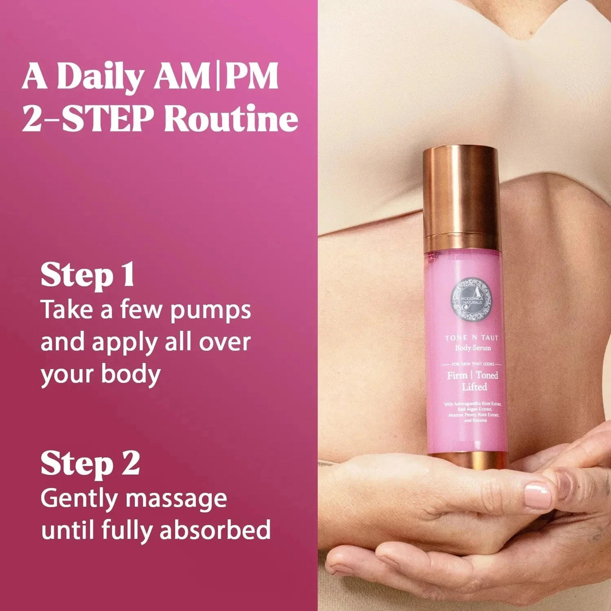 Tone N Taut Body Serum - Tightens and firms the appearance of saggy, crepey skin on your arms, legs and belly Lotion & Moisturizer A Modernica Naturalis 